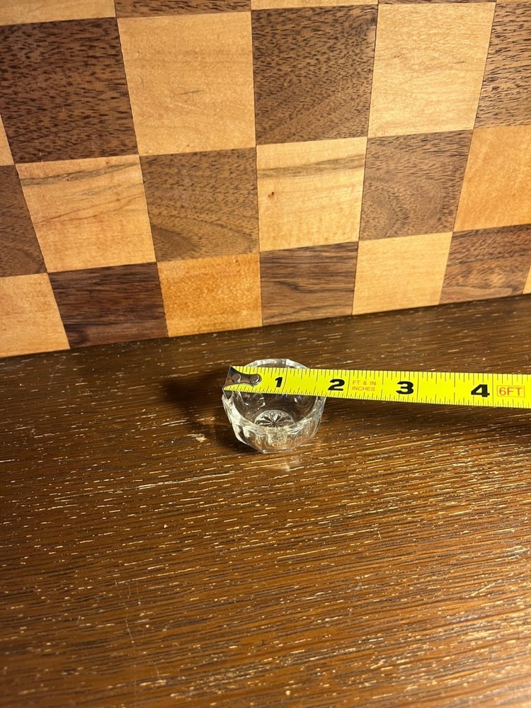 Vintage Round Clear Open Salt Cellar