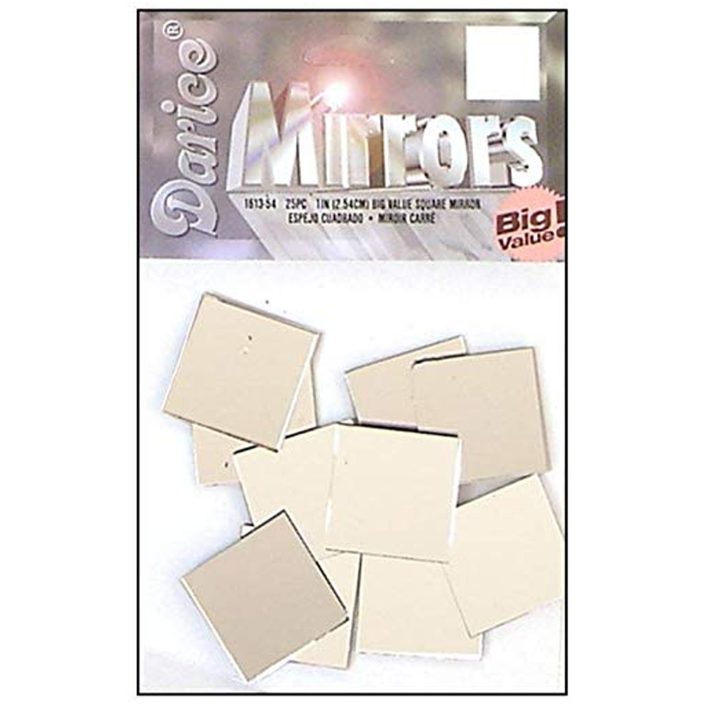 Darice 1" Square Mirrors 25 Pieces 1613-54