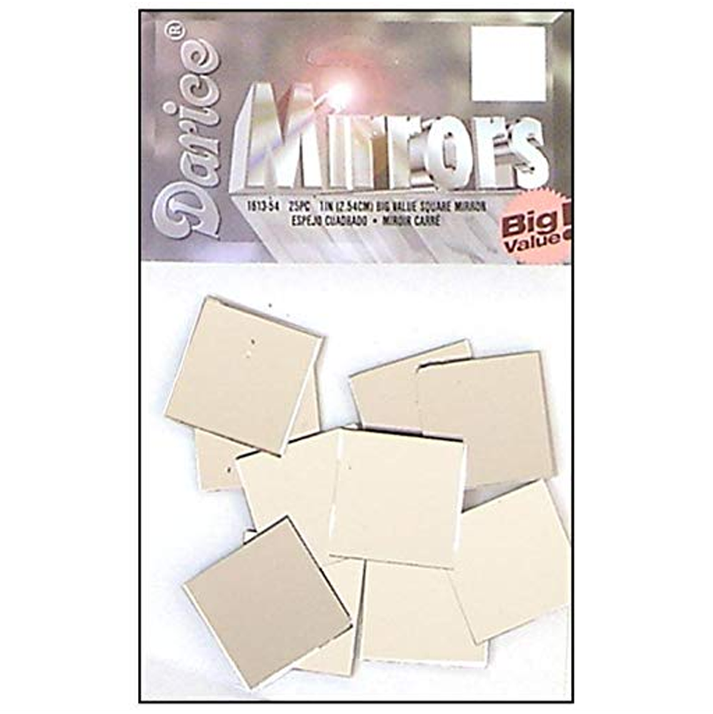 Darice 1" Square Mirrors 25 Pieces 1613-54