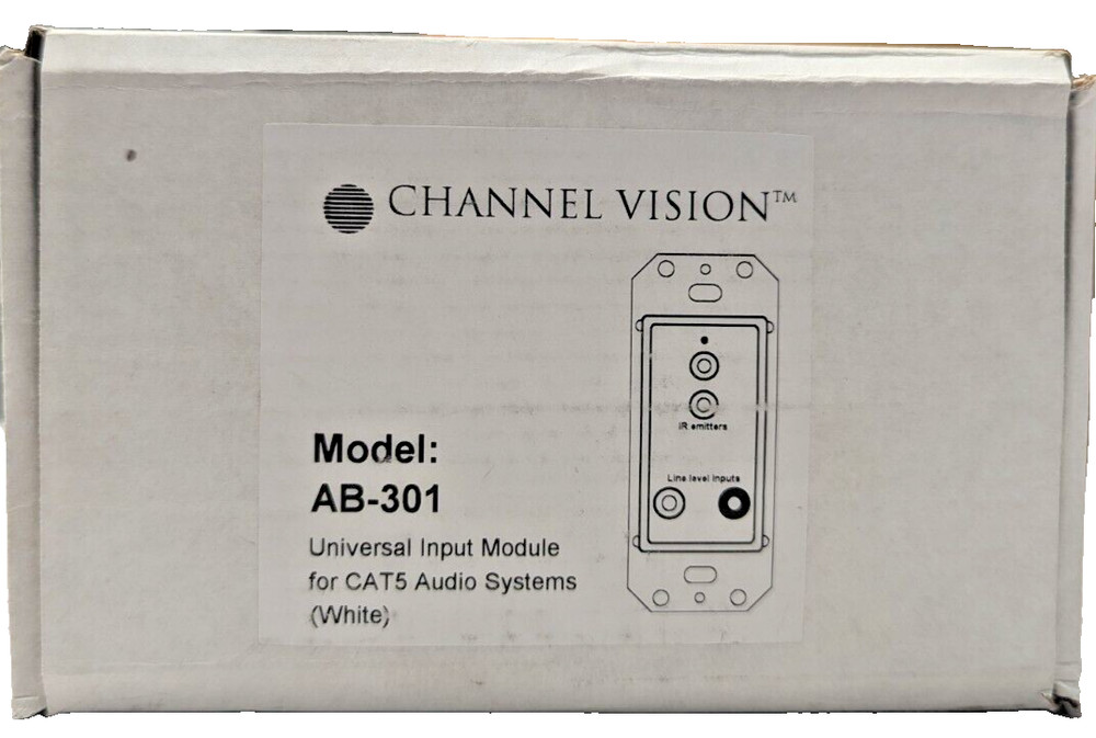 Channel Vision AB-301 Universal Input Module for Cat5 Audio Systems (White)