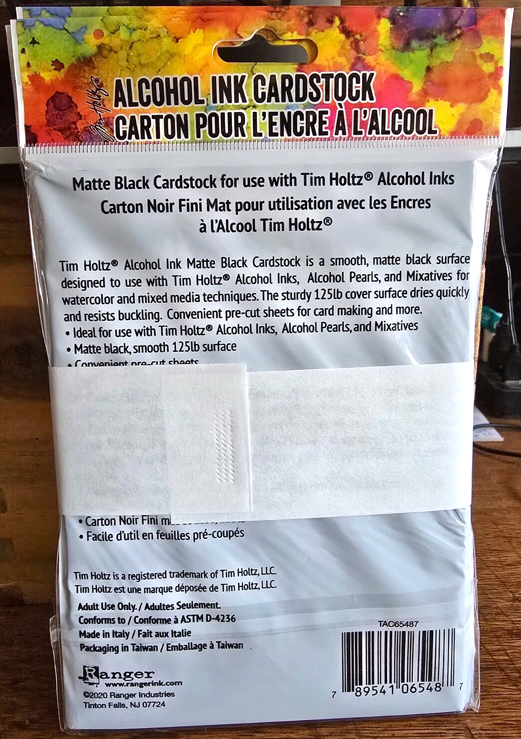 3-pk Tim Holtz RANGER ALCOHOL INK BLACK MATTE CARDSTOCK 5"x7", 10/pk