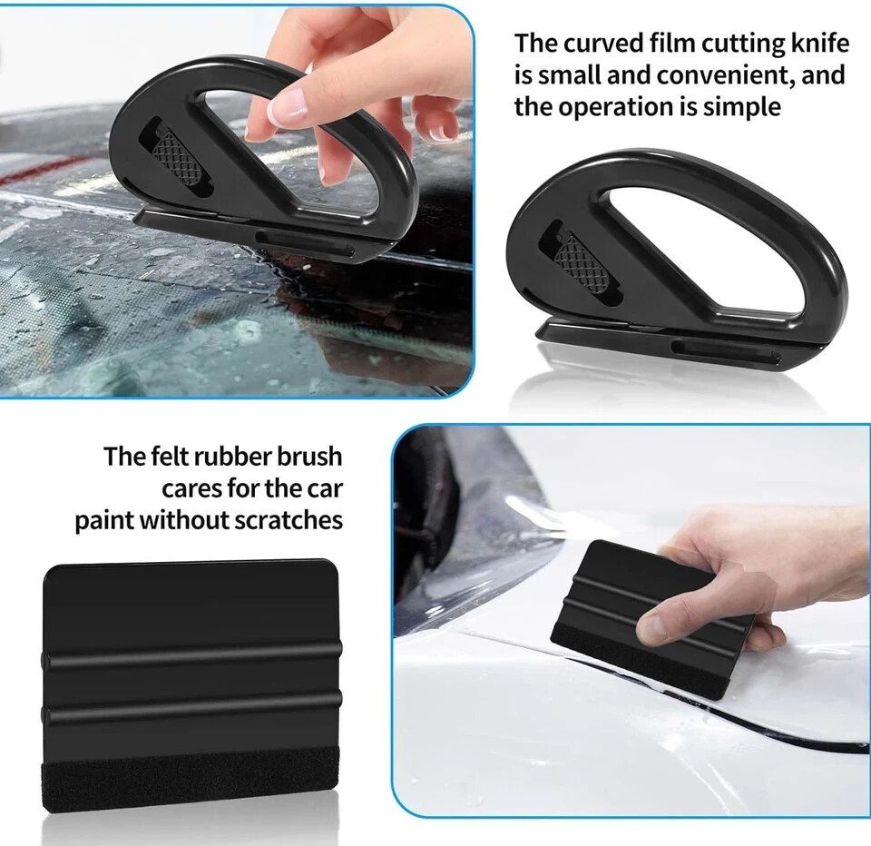 Vinyl Wrap Tools Kit, 10 PCS Professional Car Tool Window Black