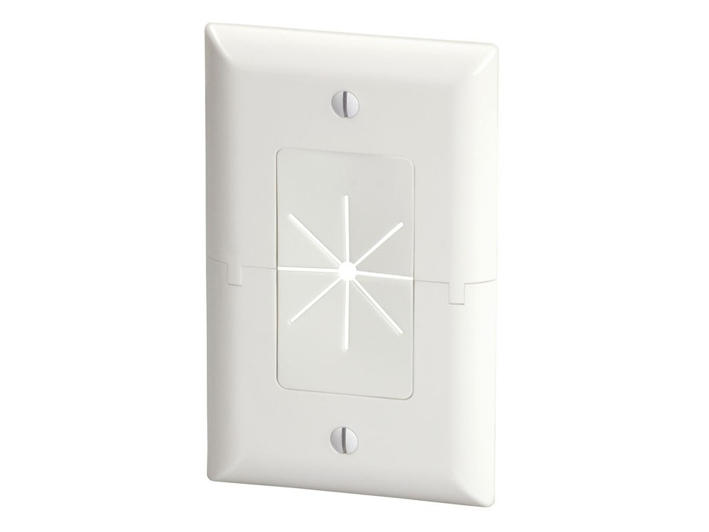 Monoprice Split Plate with Flexible Opening, White