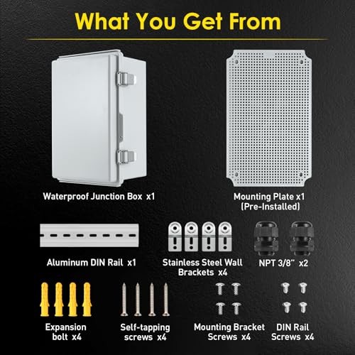 Waterproof Electrical Junction Box, IP67 Plastic Weatherproof Electrical