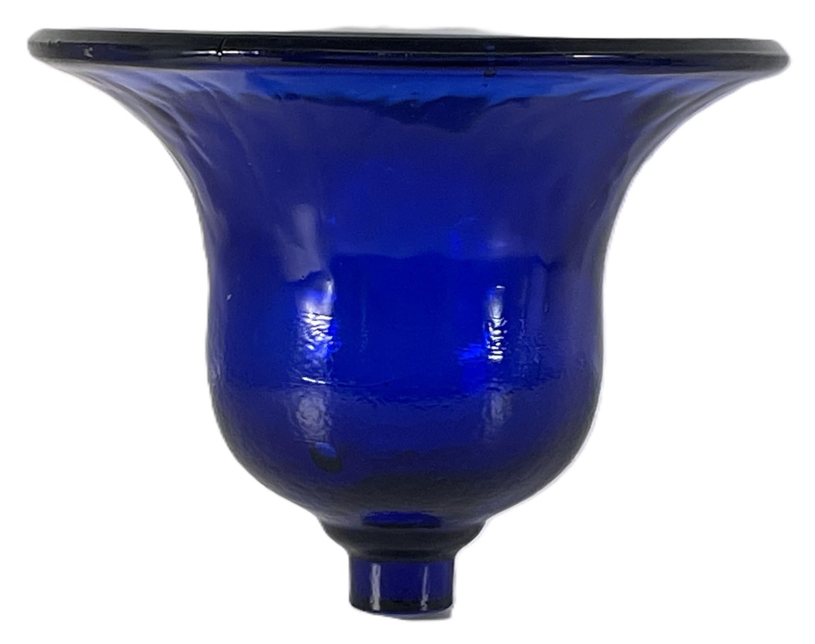 Cobalt Blue Garden Cloche Glass Bell Jar Peg Candle Holder