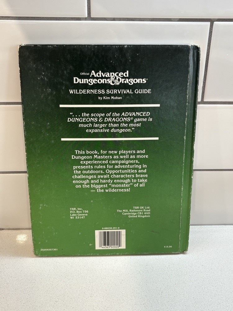 Advanced Dungeons & Dragons Wilderness Survival Guide By Kim Mohan 1986