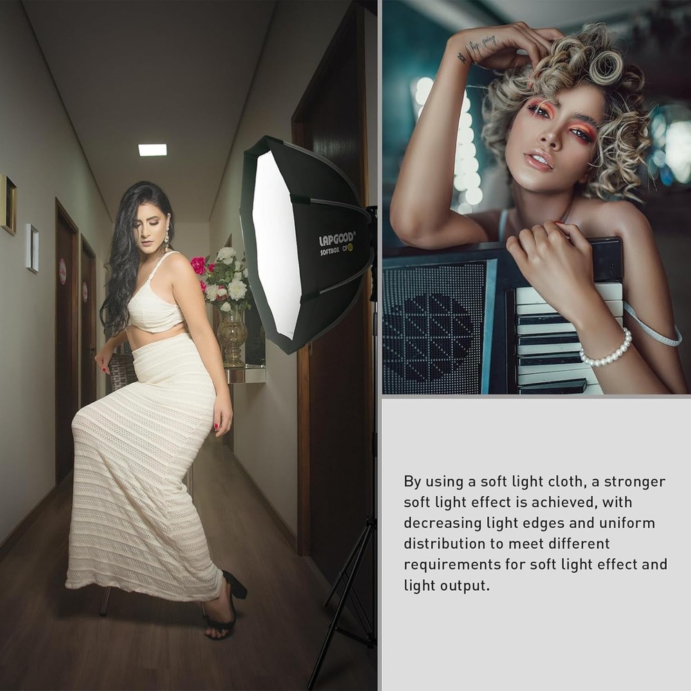 Bowens Mount Softbox 24''/60CM Handheld Quick Set-Up, S-Type Bracket Compatible