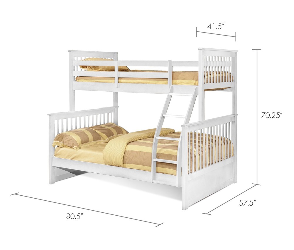 Solid Wood Bunk Bed Twin Over Twin w/ 26 Slats – Sturdy Frame, Space Saving