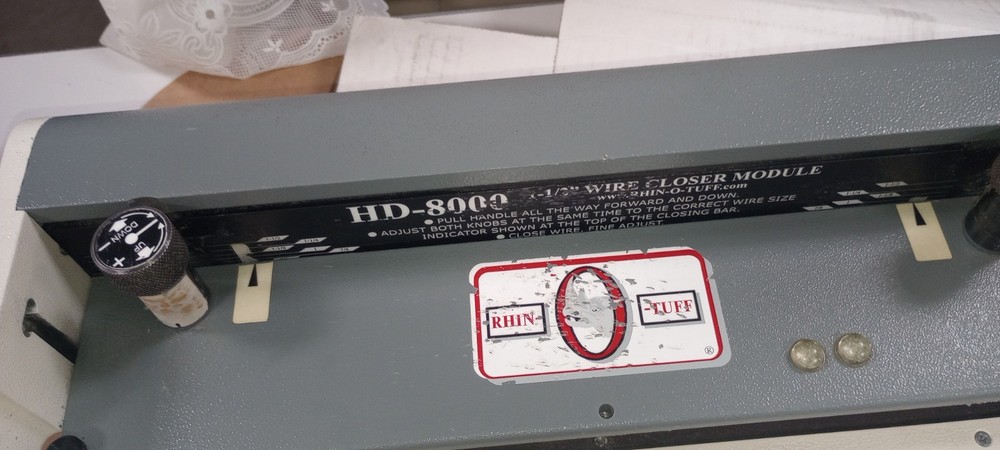 Rhin-O-Tuff HD-8000 Wire Closing Module-for Punch Binding Machine