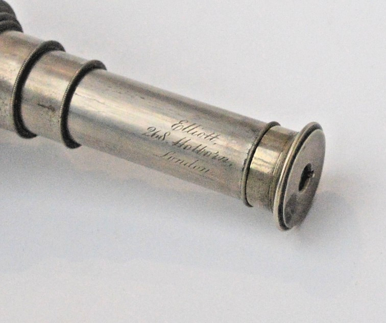 6 draw nickel silver telescope by Elliott.