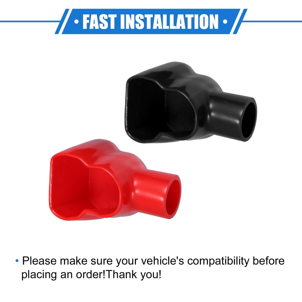 TWO Battery Terminal Insulation Covers 18mm Diameter Battery Post Cap Universal