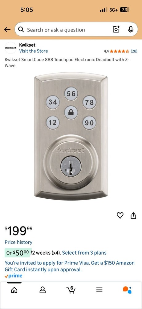 Kwikset Smart code 888
