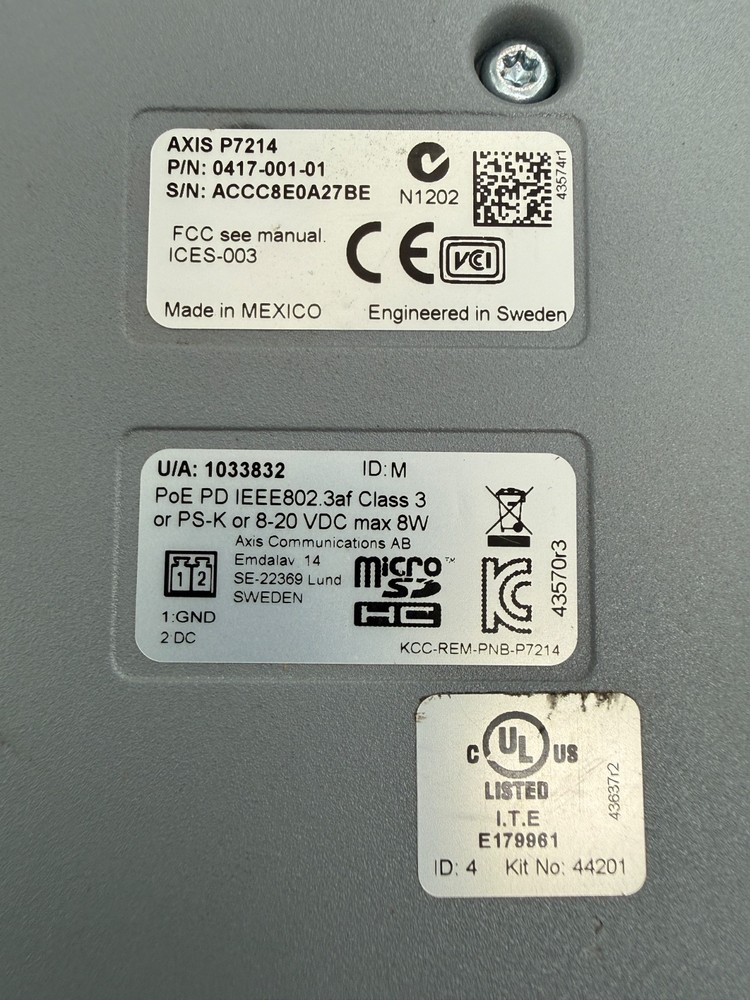 Axis P7214 Video Encoder 0417-001-01 - WITH AC Adapter