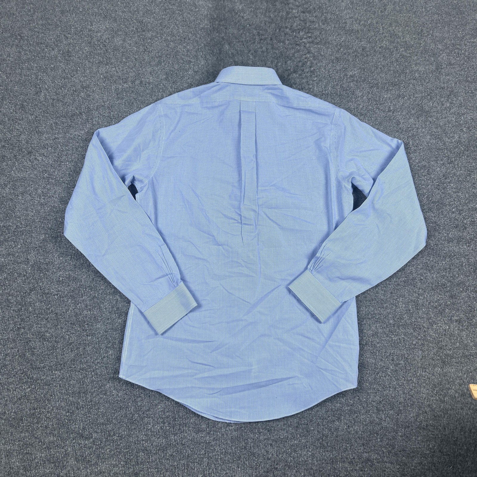 Brooks Brothers Mens 15 Blue Gingham Slim Fit Dress Shirt