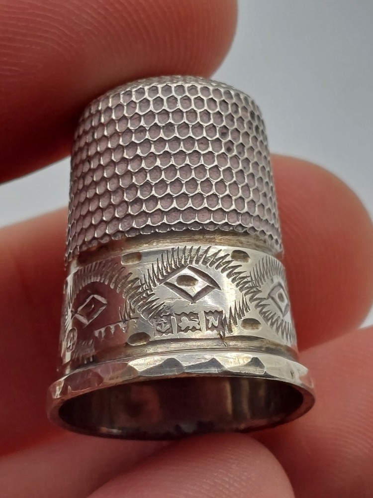 vintage Birmingham sterling silver thimble