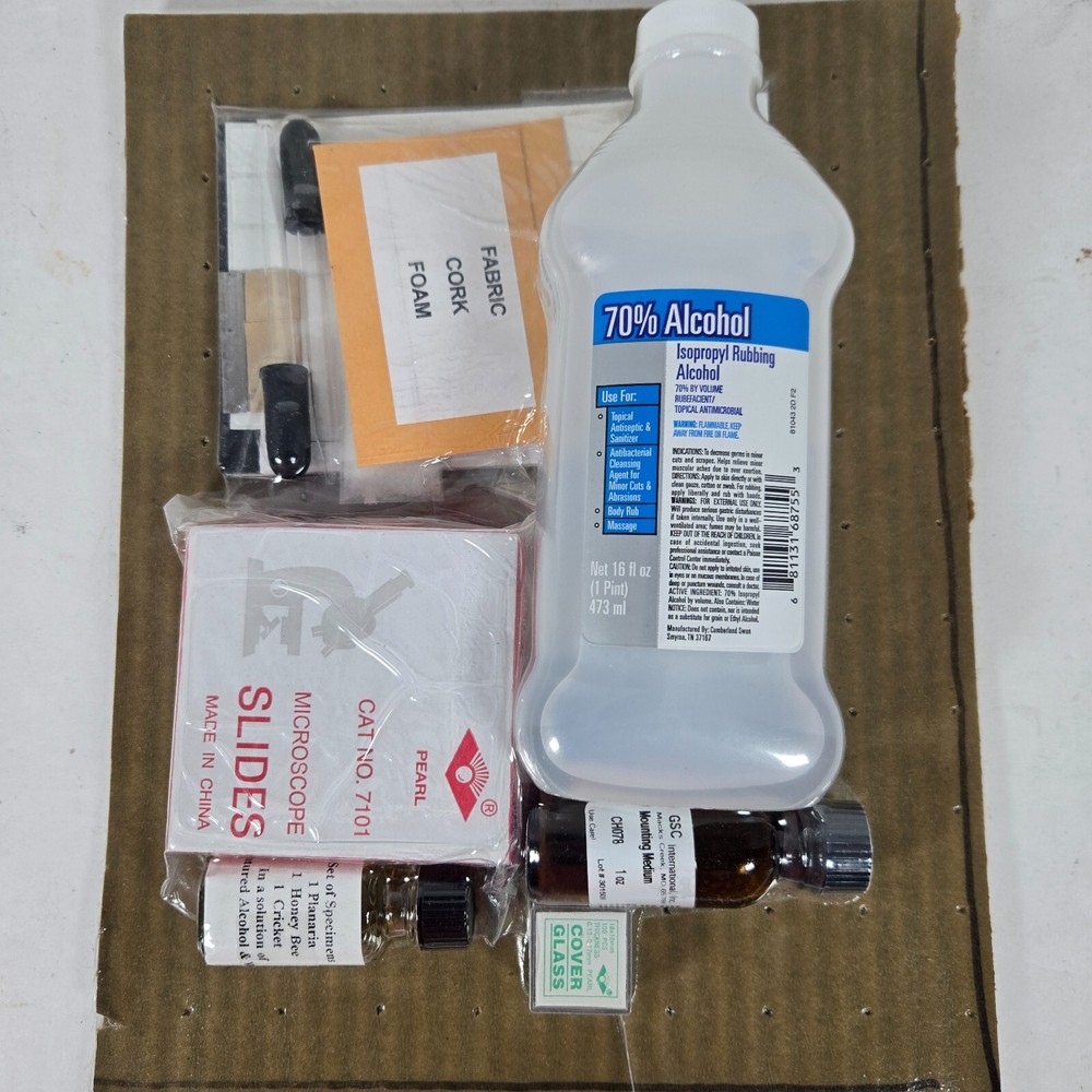 BOREAL Microscope Lighted 57903-00, Scale Balance set, Slide Making Kit