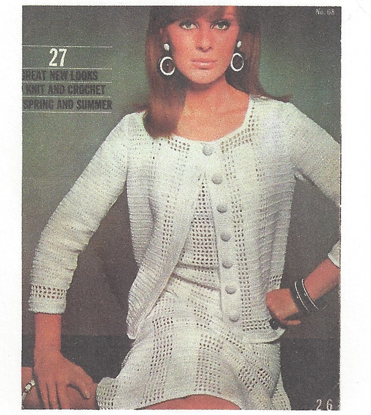 1966 Vintage CROCHET Pattern (V71) By VOGUE