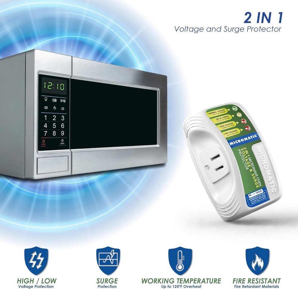Micromatic WS-2910 Electronic Voltage & Surge Protector for Microwave Oven