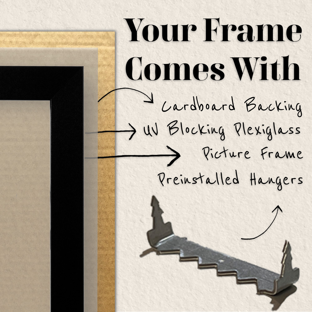 US ART Frames 0.75" Black Solid Poplar Wood Picture Poster Frames S-B