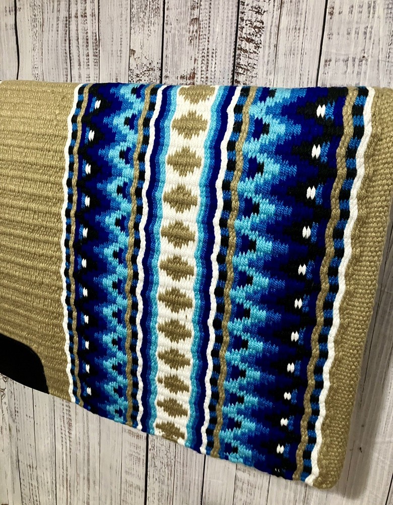 Tan & Royal Blue Western Show Pad