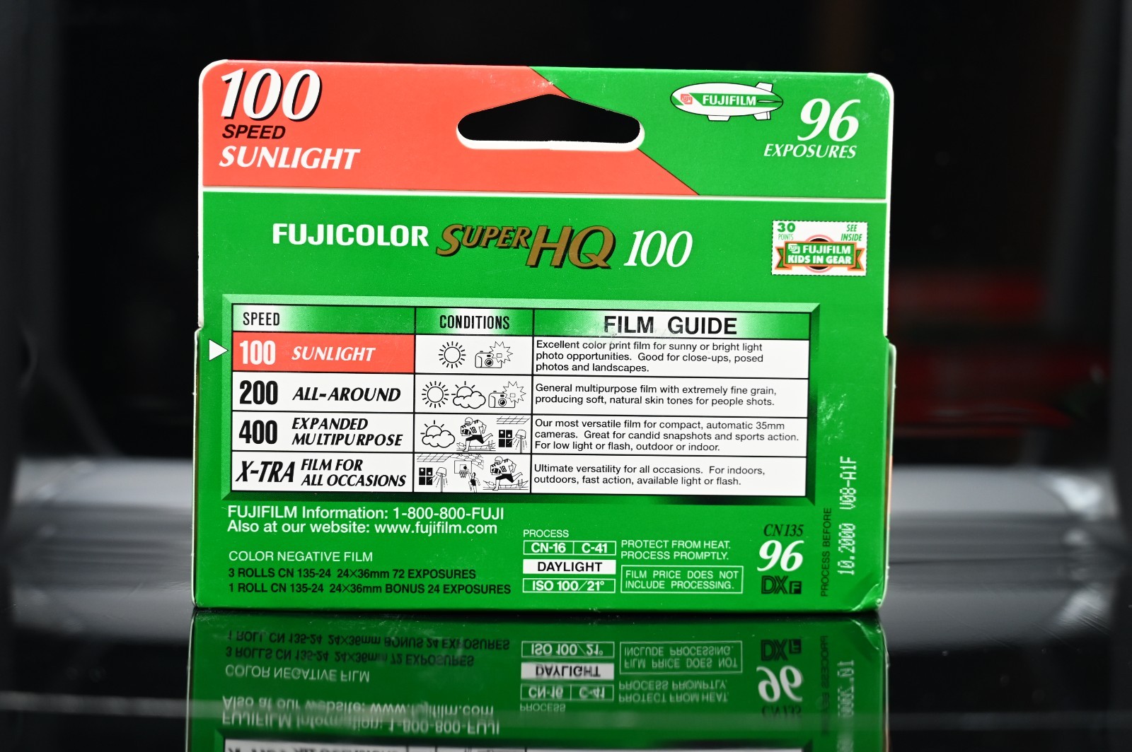 Fujifilm Fuji Super HQ 100 3 ROLL PACK 35mm Film UNUSED NEW 10/2000 12 AVAIL!