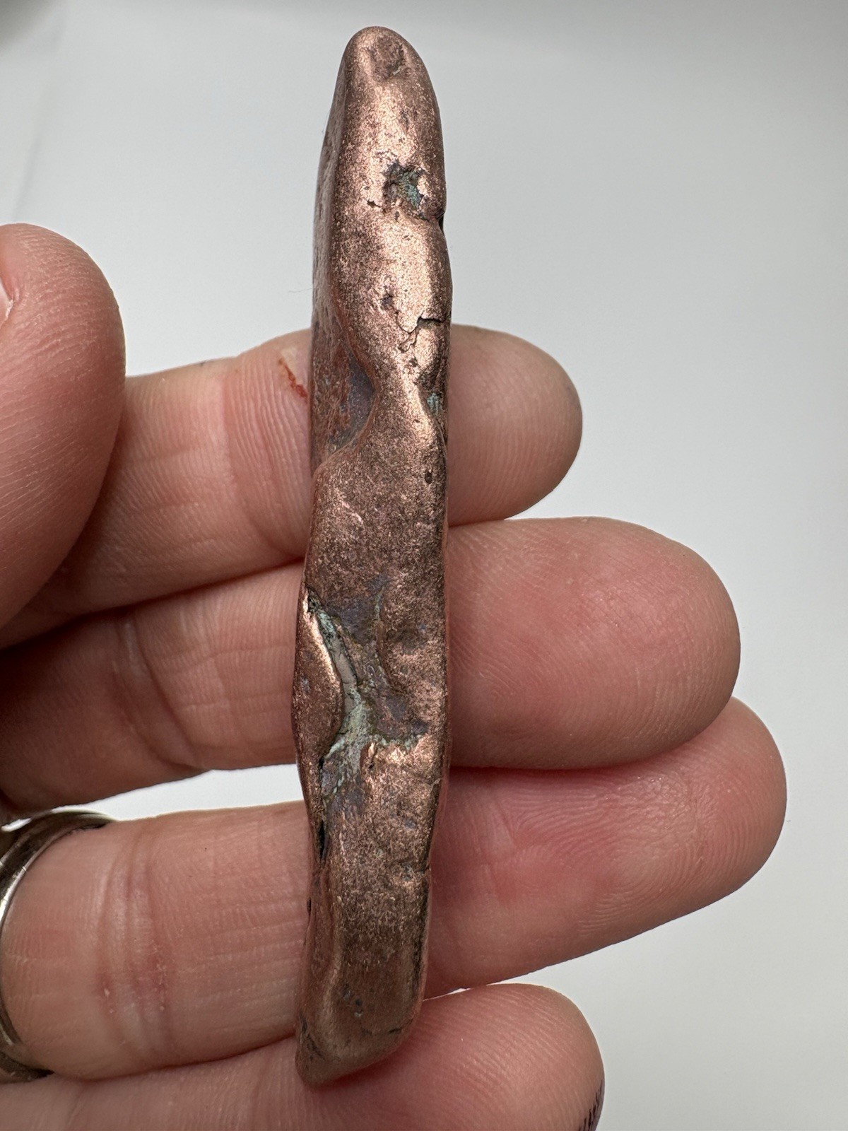 Pure Native Michigan Solid Copper Nugget Specimen Keweenaw Peninsula Mineral