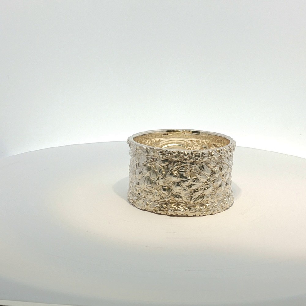 Sterling Silver Stieff Rose Engraved Napkin Ring