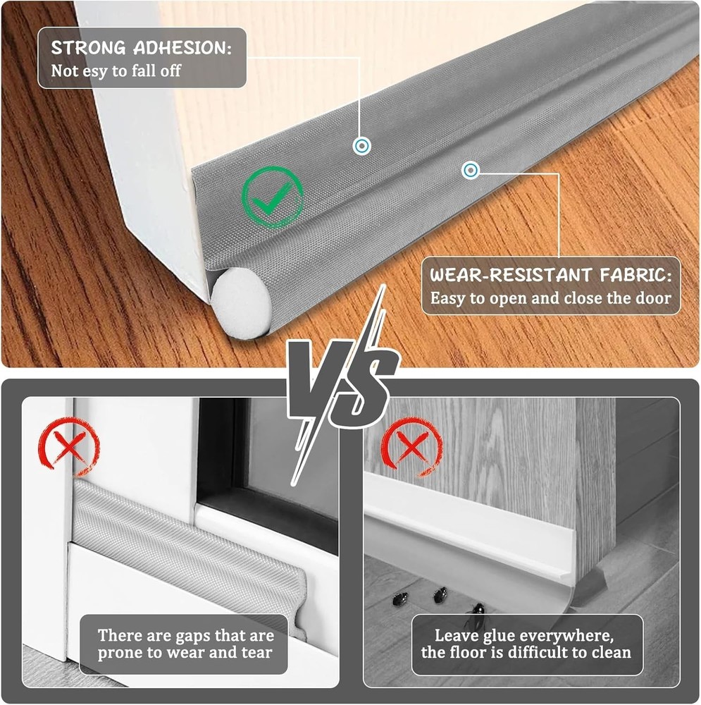 Versatile 36 Inch Draft Stopper - Reduces Sound, Dust & Cold Air Effectively