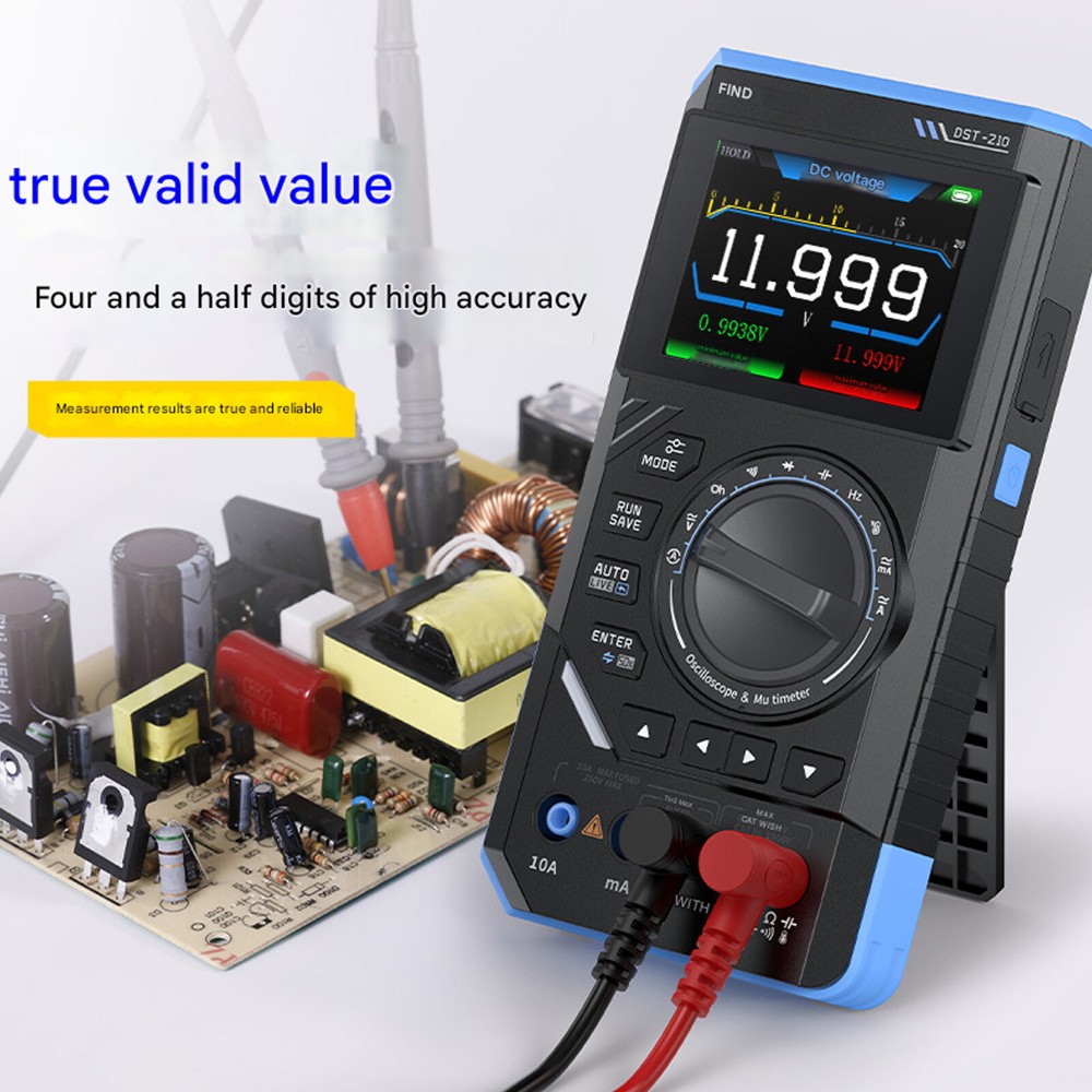 3 In 1 FNIRSI DST210 Digital Oscilloscope Multimeter Function Signal Generator