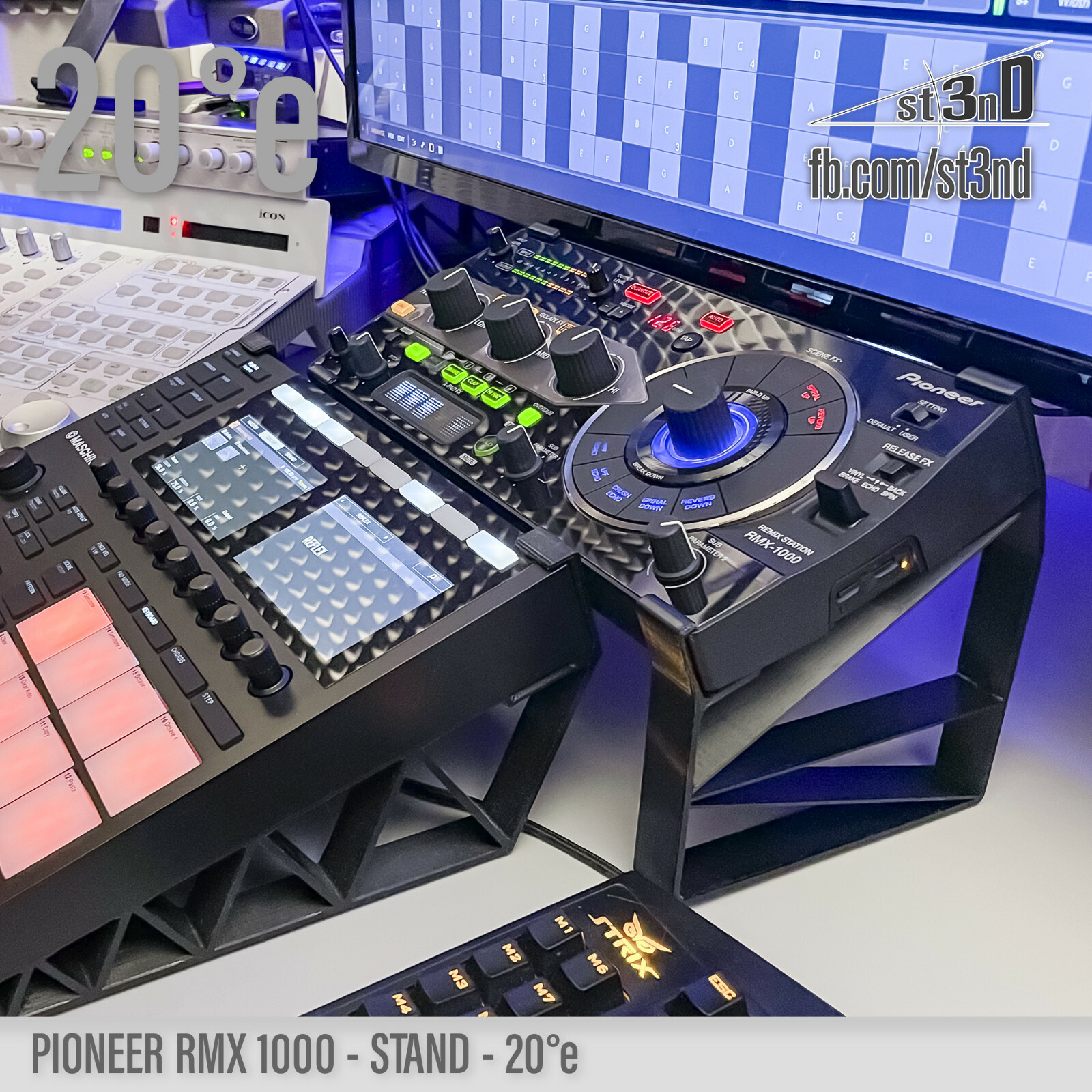 STAND for PIONEER RMX-1000 20° elevated - 3D printed - 100% Buyer Satisfaction