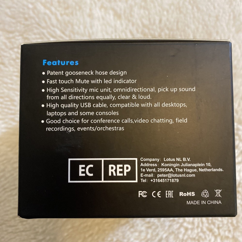 USB Microphone for computer, EIVOTOR Plug in USB Desktop Gooseneck