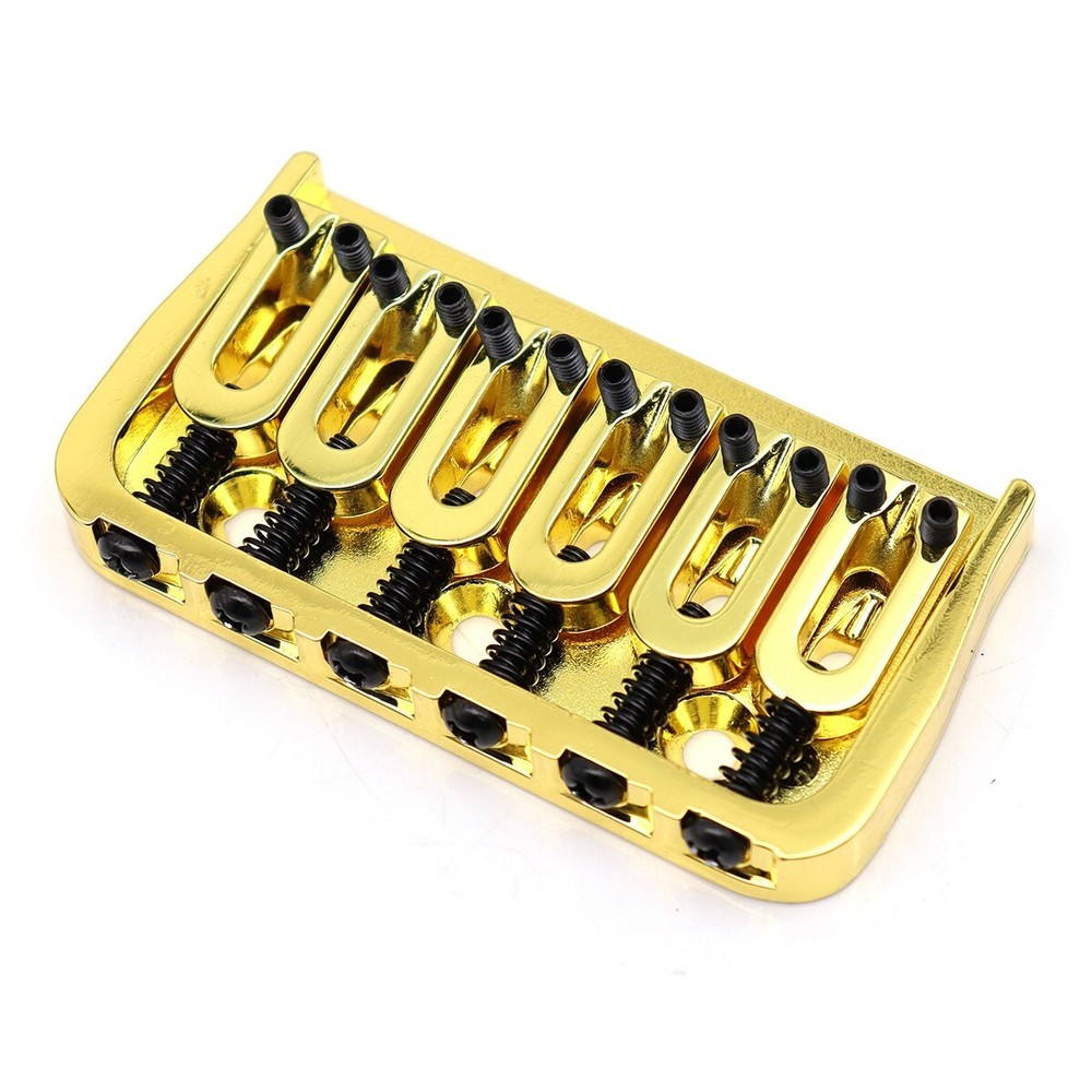 6 Strings Electric Guitar Bridge String Through Body Fixed Bridge Gold