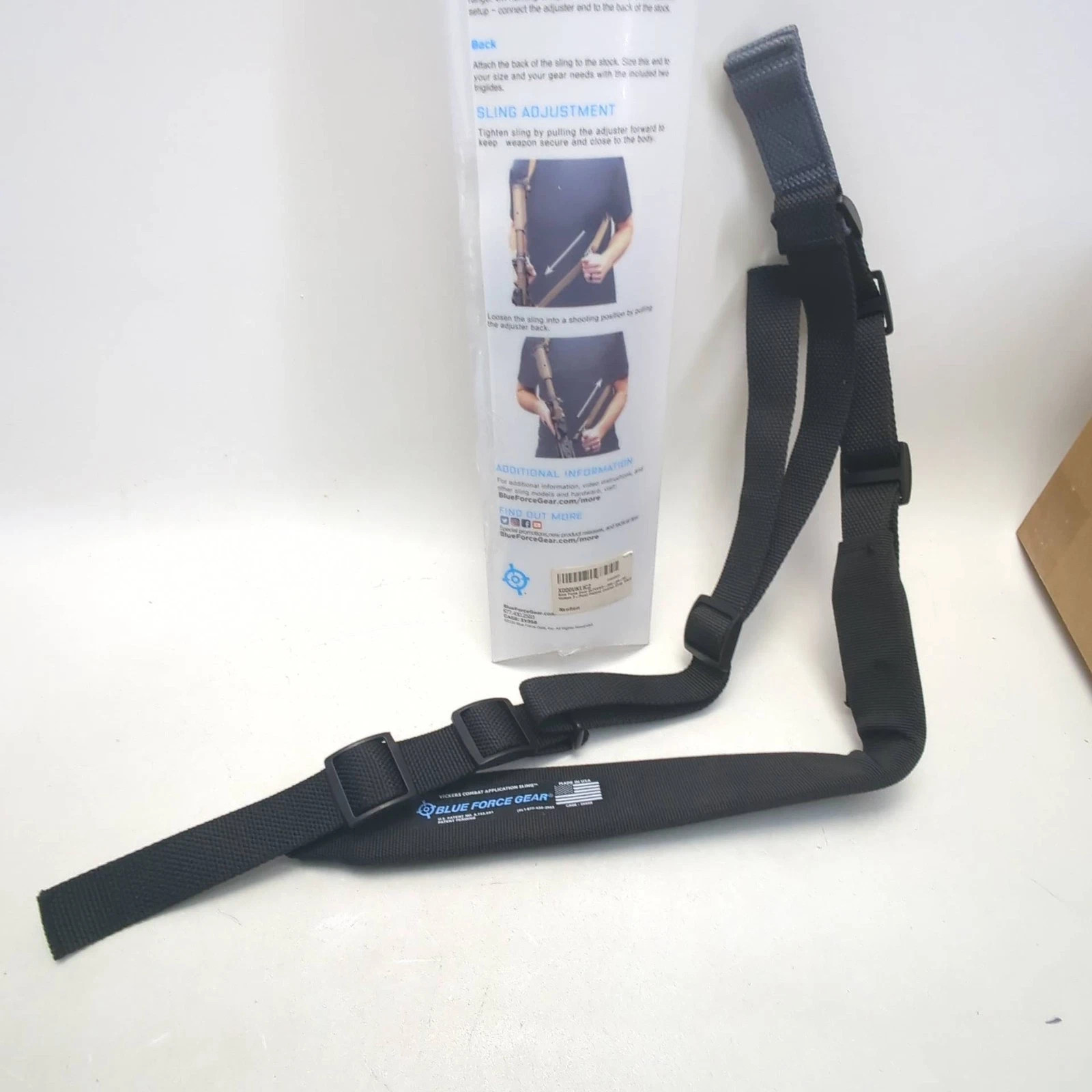 Blue Force Gear Vickers Sling 2-Point Light,Padded Combat Rifle Carbine 57"- 67"