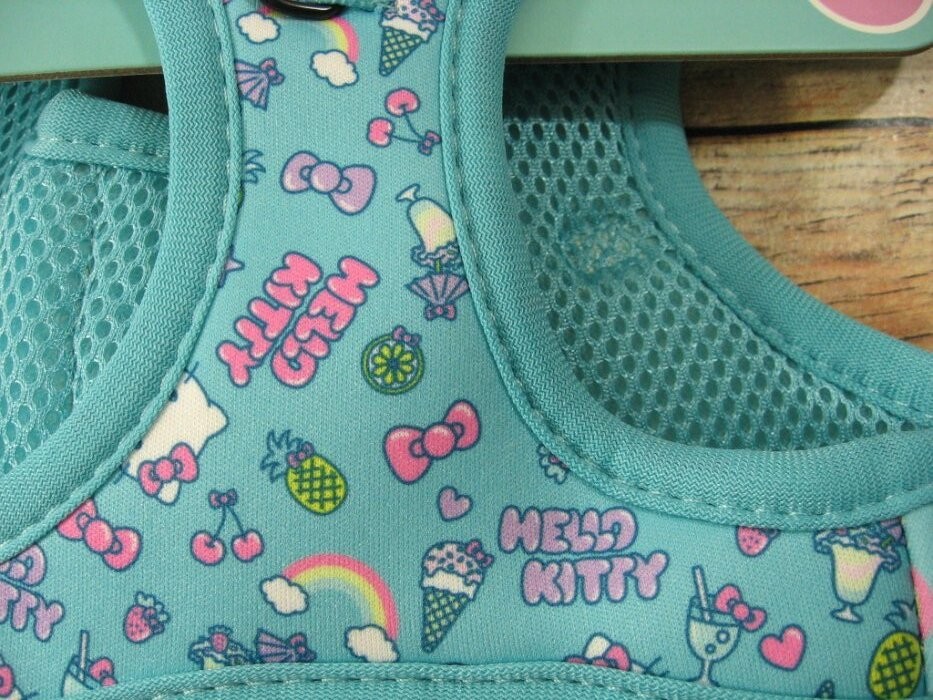 Sassy Meow Hello Kitty Adjustable Step In Cat Harness New NWT Small Teal