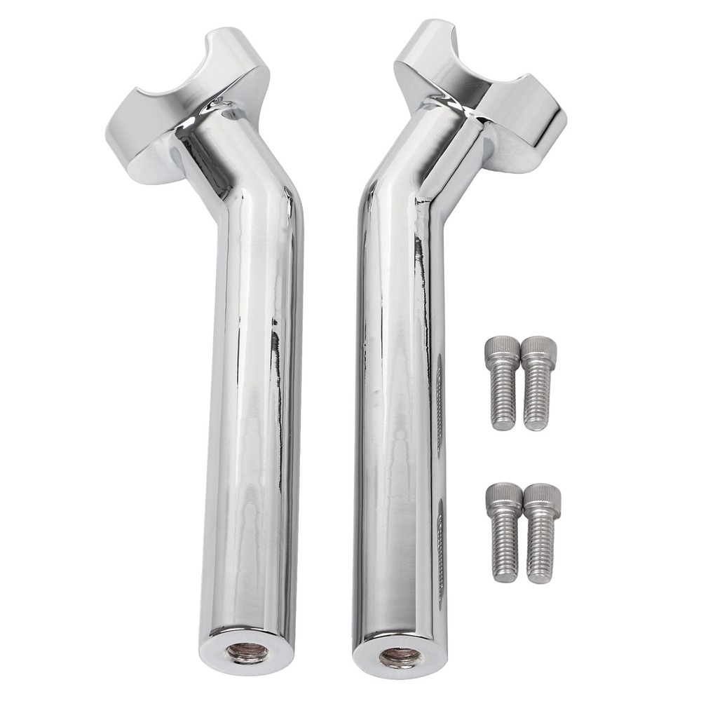 Chrome CNC 8 1/2" Pullback Handlebar Risers For Harley Dyna Fat Street Bob FXDB