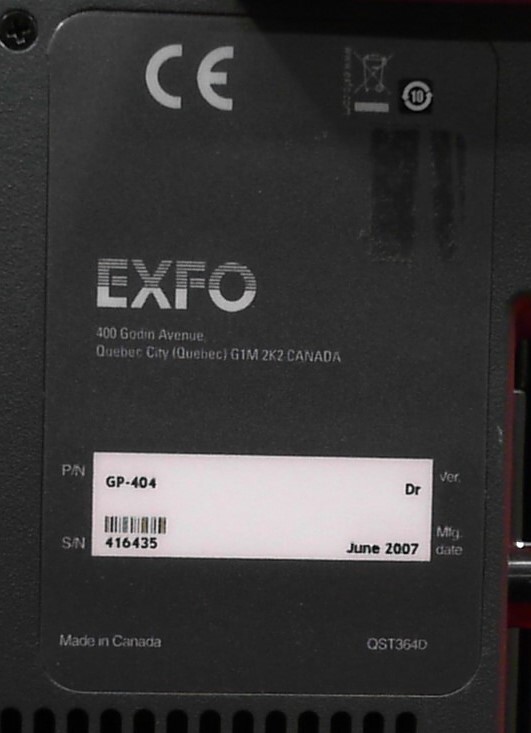 Exfo FTB-400 Universal Test Mainframe 416435