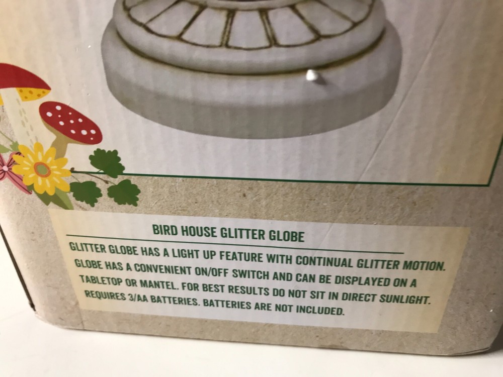 NEW CRACKER BARREL BIRDHOUSE GLITTER GLOBE