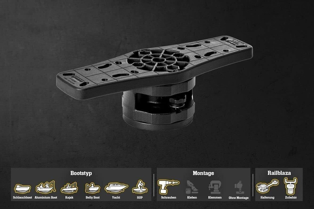 RAILBLAZA Rotating Platform Universal Fish Finder Mount