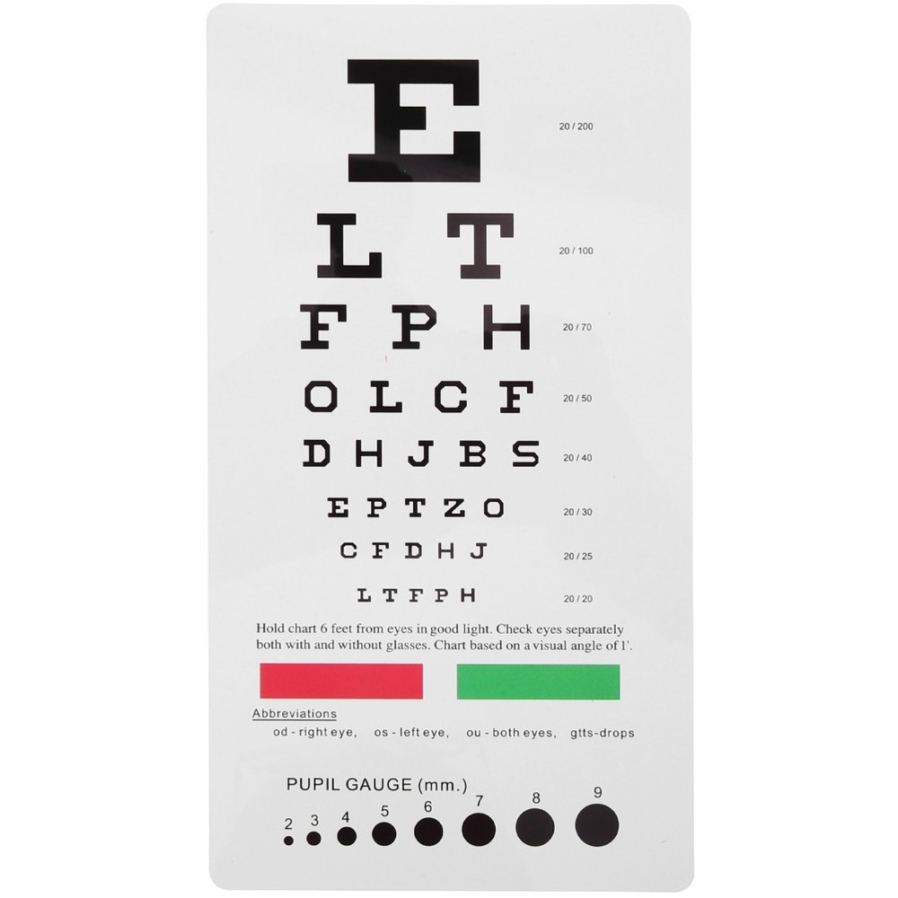 Vision Test Chart for School Screening Device Optometry Equipment Poster