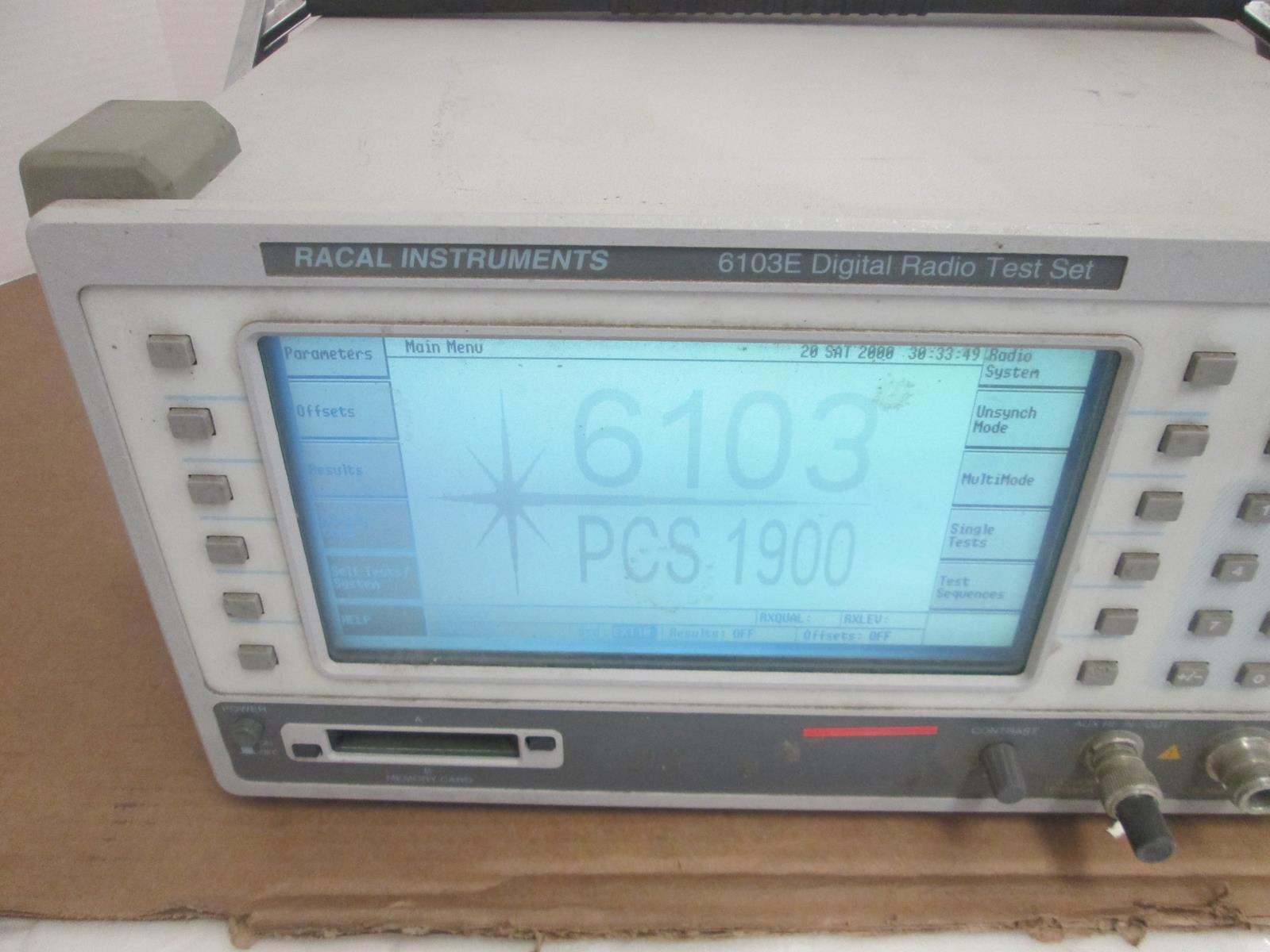 RACAL INSTRUMENTS 6103E DIGITAL RADIO TEST SET