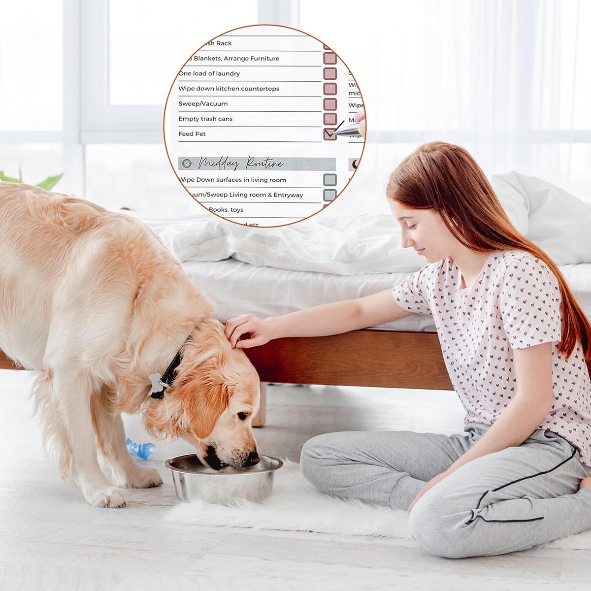 ADHD Cleaning Planner, Cleaning Schedule and Checklist, Undated Daily and Weekly