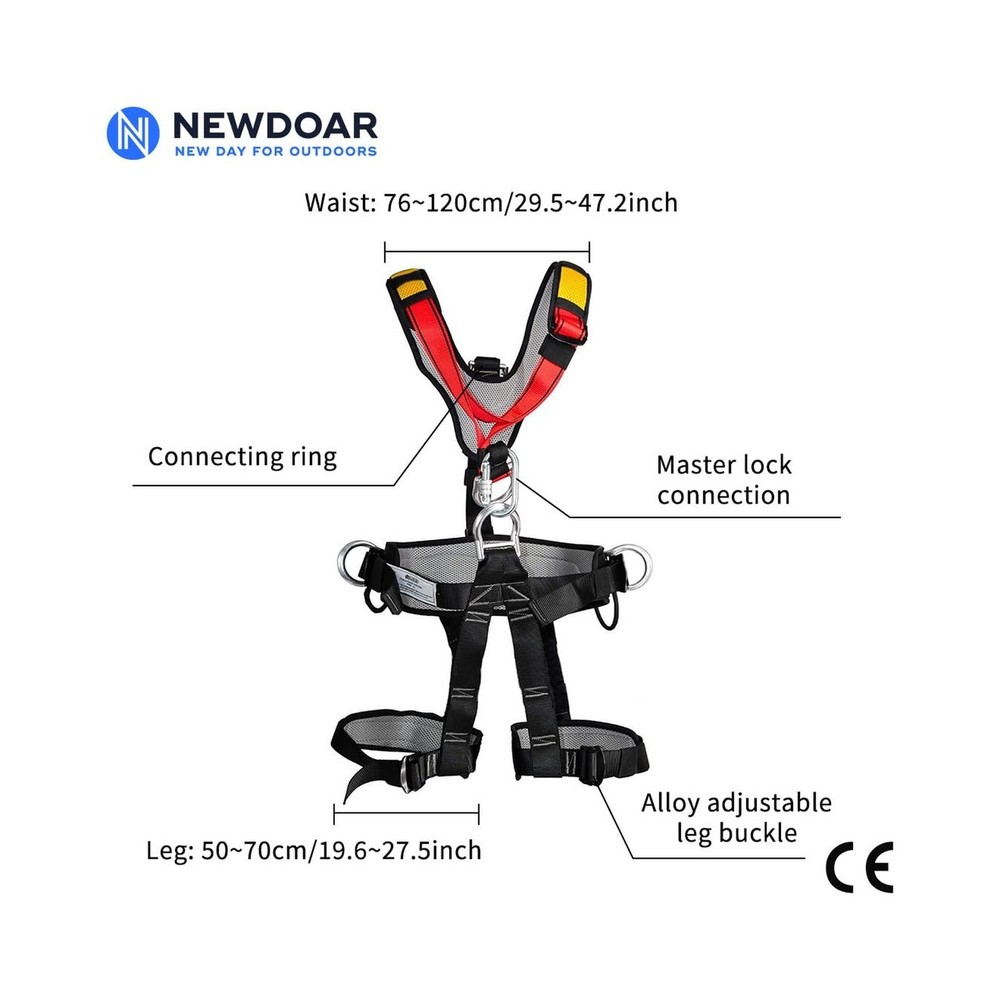 NewDoar Climbing Harness CE Certification Rock Climbing Rappelling ... Fast Ship