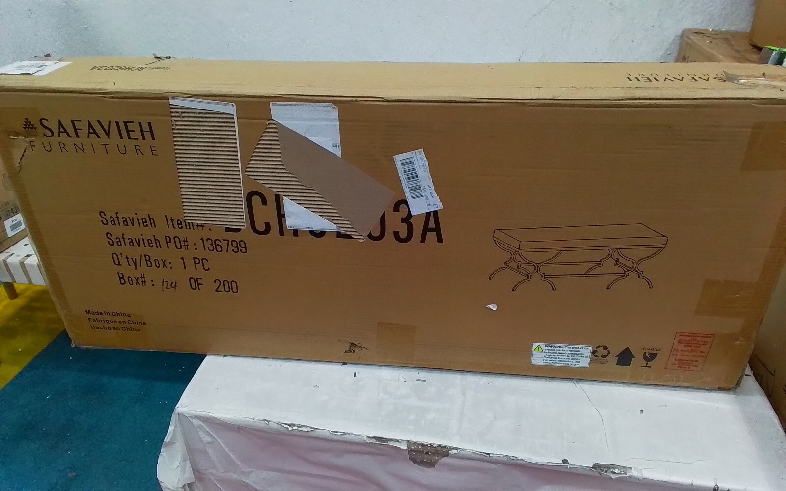 Safavieh JULIET RECTANGULAR BENCH, Reduced Price 2172737720 BCH6203A