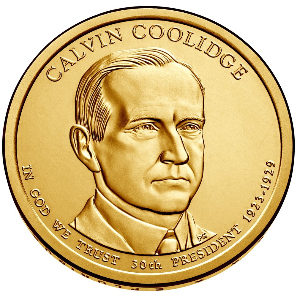 2014 P Calvin Coolidge Presidential Dollar From Mint Roll