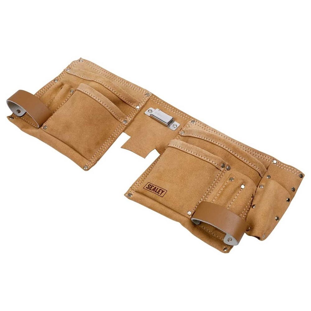 Sealey Tool Belt Double Pouch Leather Storage Workshop