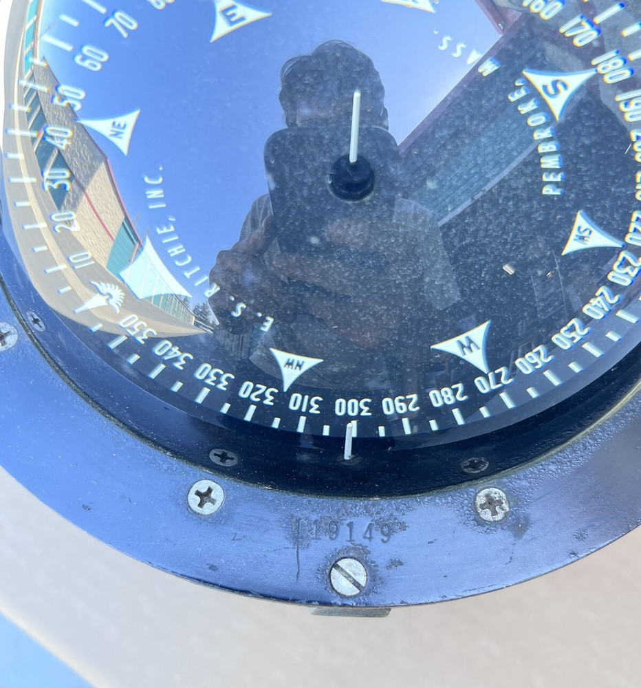 Vintage E.S. Ritchie Naval Nautical Ship Maritime Compass Edward Samuel ES