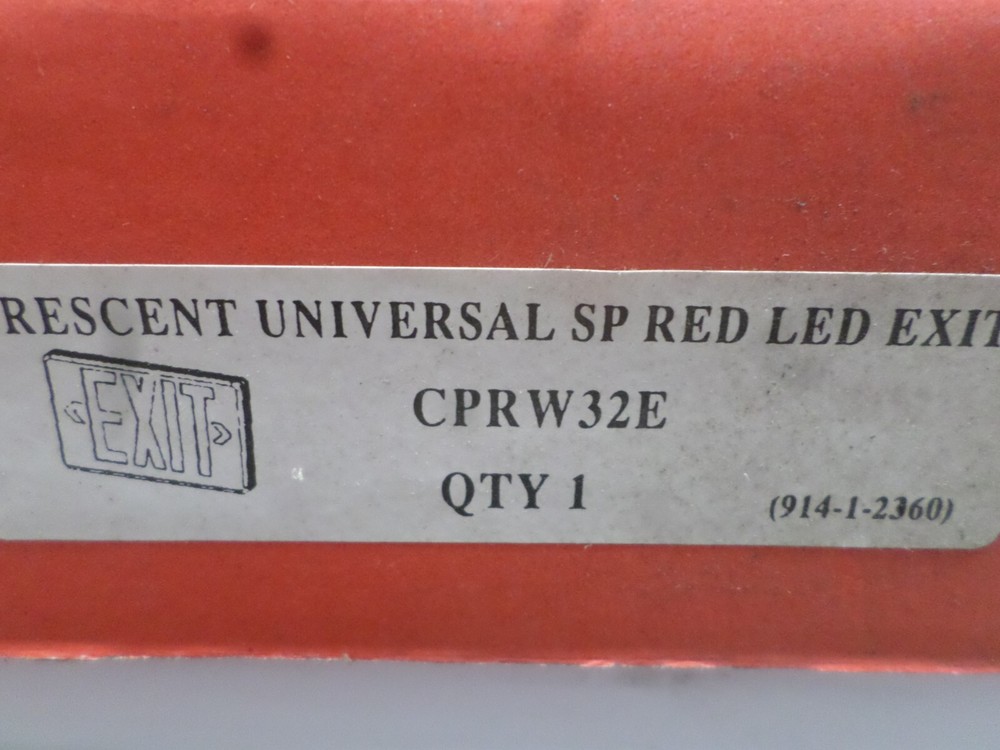 Crescent Universal SP Red LED Exit Light Eclipse Series 2001 NOS CPRW32E
