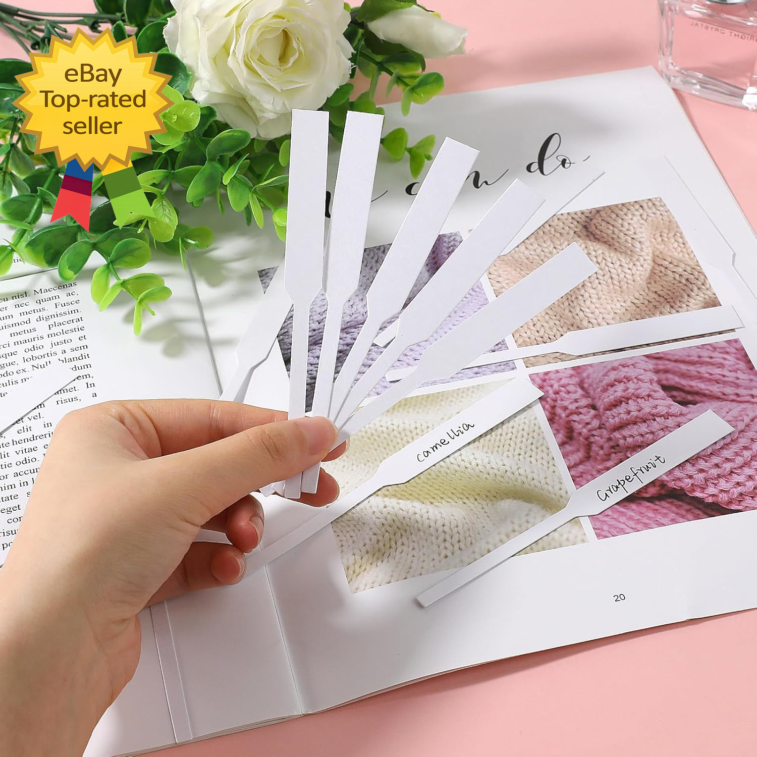 200 PCS Perfume Test Strips Paper Disposable White Perfume Paper Strips Perfume