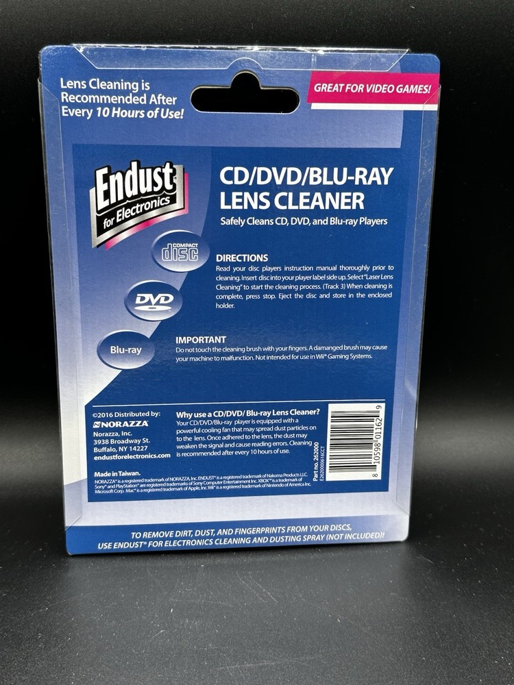 Endust for Electronics; CD/DVD/Blu-Ray Lens Cleaner; (262000)