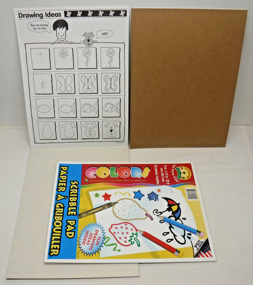 NEW educational TREE HOUSE KIDS 7 Scribble Pads & 12 pkgs TEACHING TREE Stickers